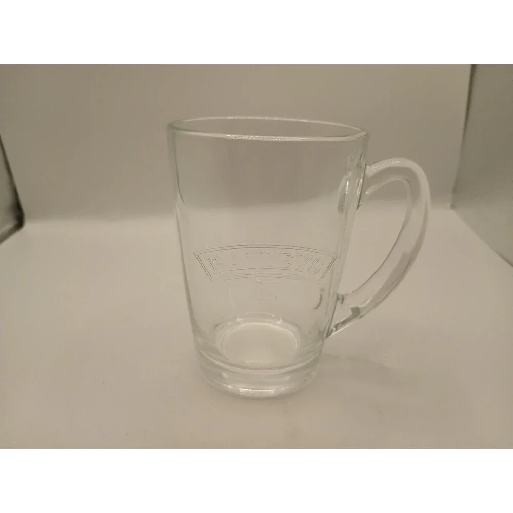 Bailey's Irish Cream Clear Glass Coffee Mug 10 oz EUC